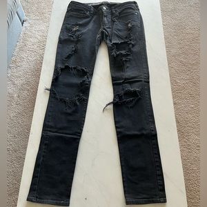 Bullhead Black Distressed Skinny Jeans
